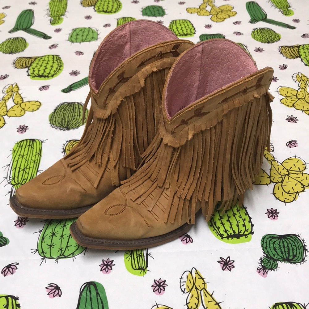 Junk Gypsy by Lane fringe booties